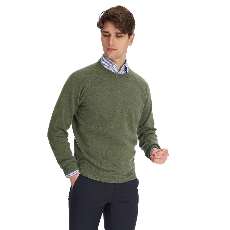 Men's Sweaters for Outdoor ActivitiesLIGHT GREEN SWEATSHIRT