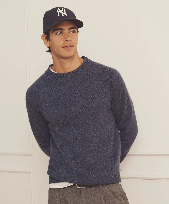 Casual Men's Pullover SweatersLuxe Cashmere Raglan Crewneck