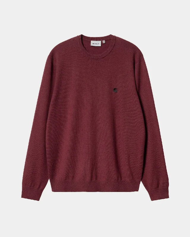 Casual Men's Pullover SweatersMadison Sweater | Malbec / Black