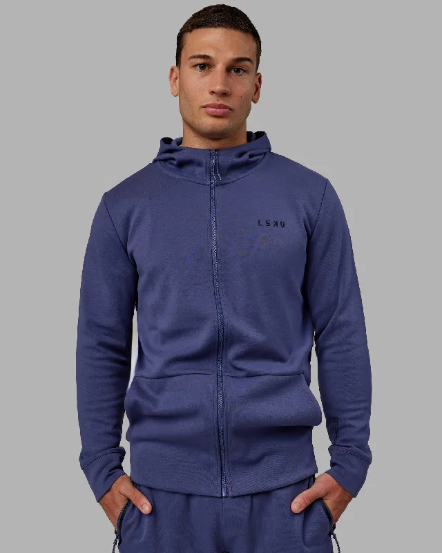 Warm Men's Thermal HoodiesAthlete ForgedFleece Zip Up Hoodie - Future Dusk