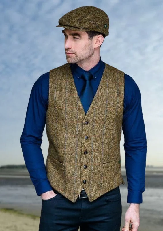 Stylish Men's Biker JacketsMucros Tweed Waistcoat | Brown