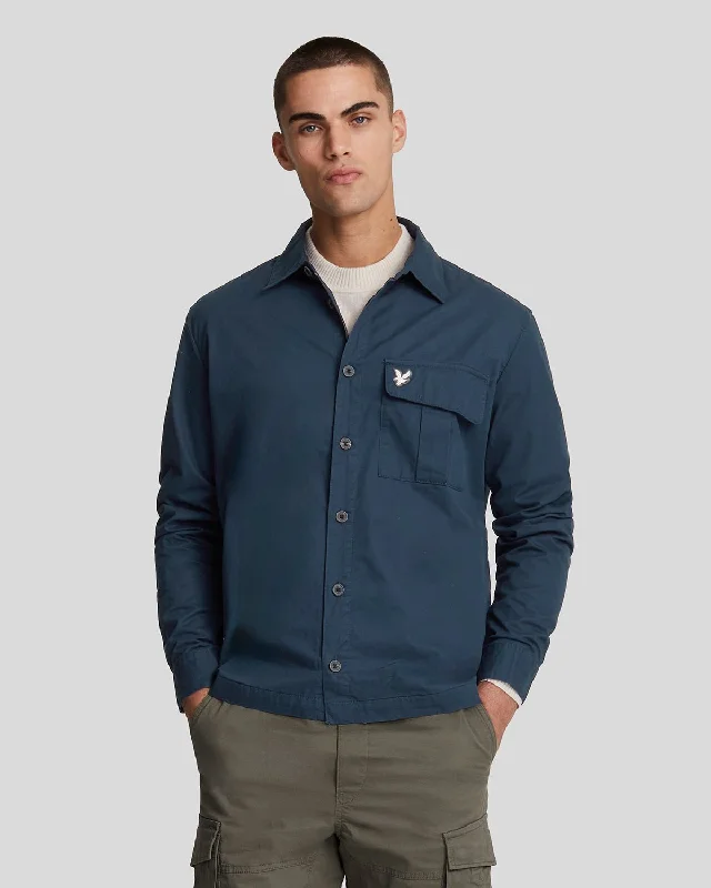 Lightweight Men's WindbreakersPremium Pleated Pocket Overshirt