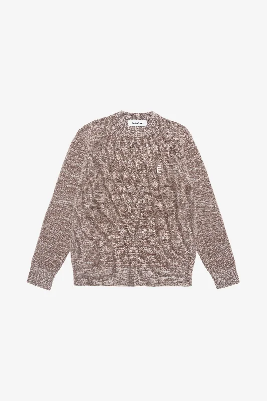 Cozy Men's Cable-Knit SweatersREGULAR ROUND NECK BEIGE