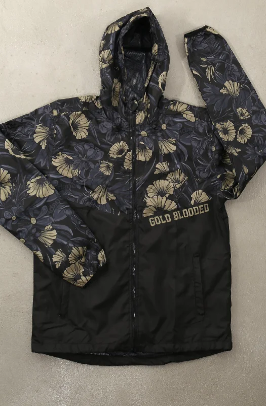 Men's Coats with Embroidered DetailsSAVS X Adapt :: Gold Blooded Floral (Men's Black/Gold Full-Zip Jacket)