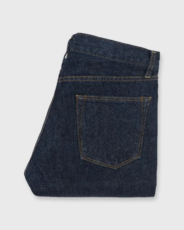 Yoked Back Men's JeansSlim Straight Jean in Non-Selvedge Rinse Denim