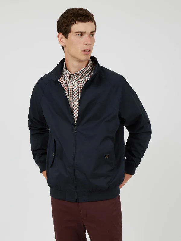 Men's Coats with Velcro ClosuresSignature Harrington Jacket - Dark Navy