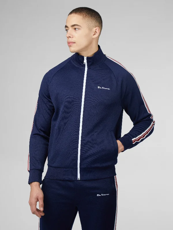 Men's Coats with Modern CutsSignature Taped Tricot Track Top - Marine