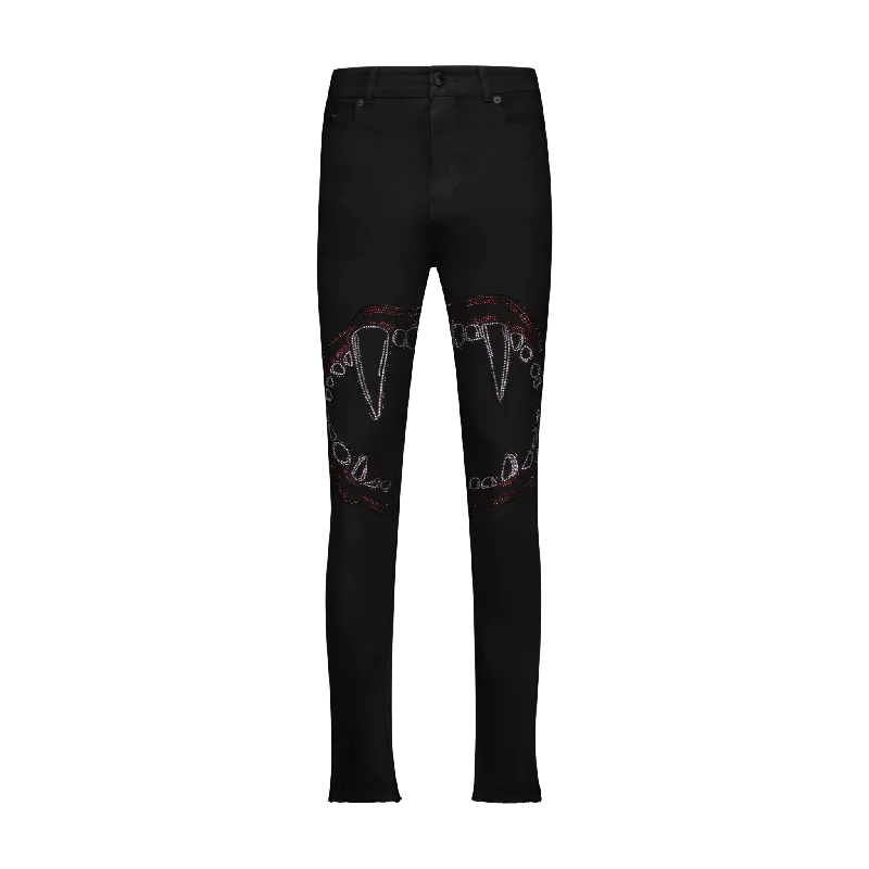 Men's Jeans with a Destroyed LookSTONED FANG LIP JEANS