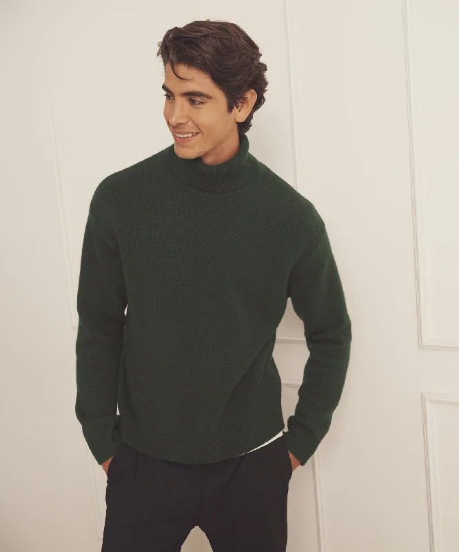 Men's Sweaters with Zip-Up CollarsSuper Luxe Cashmere Turtleneck