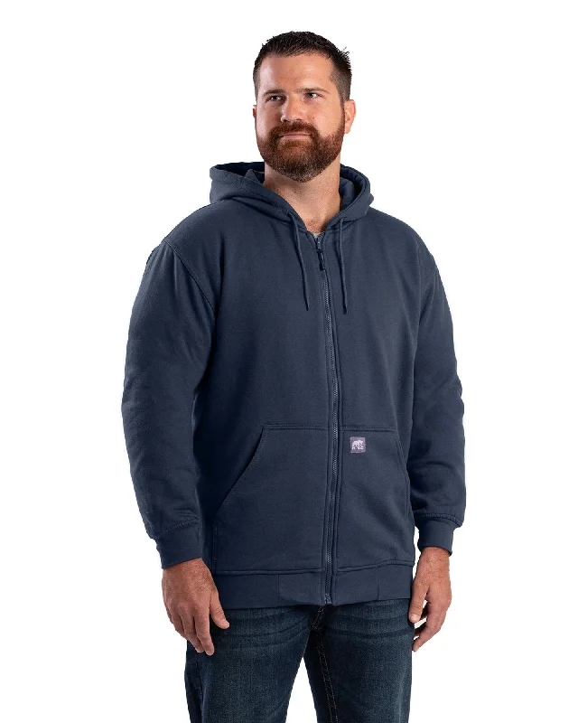 Men's Hoodies with Asymmetric ZippersHeritage Thermal-Lined Full-Zip Hooded Sweatshirt