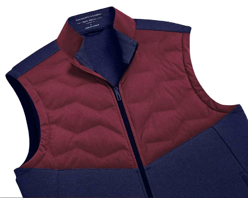 Men's Coats for Snowy WeatherThe Morris Vest: Navy & Dark Claret