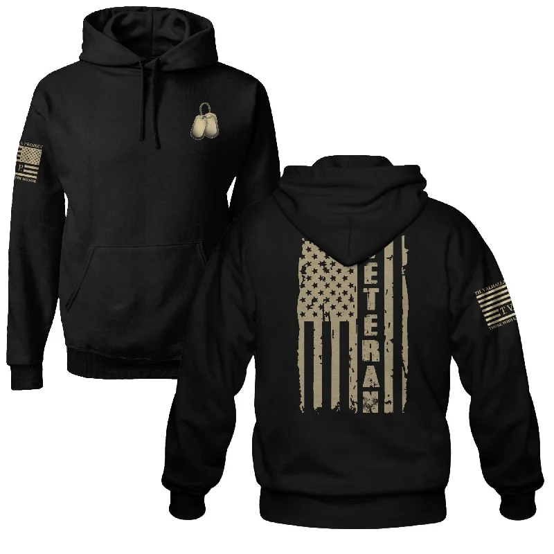 Men's Hoodies for Tall MenVeteran Flag - Hoodie