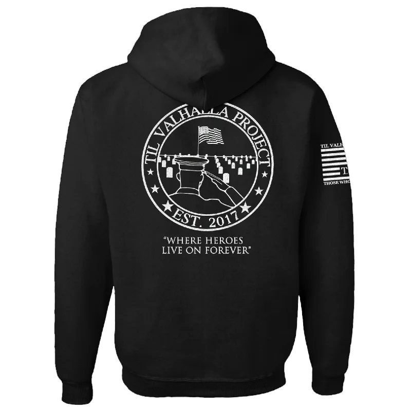 Men's Hoodies with Relaxed Fits"Where Heroes Live On Forever" - Hoodie