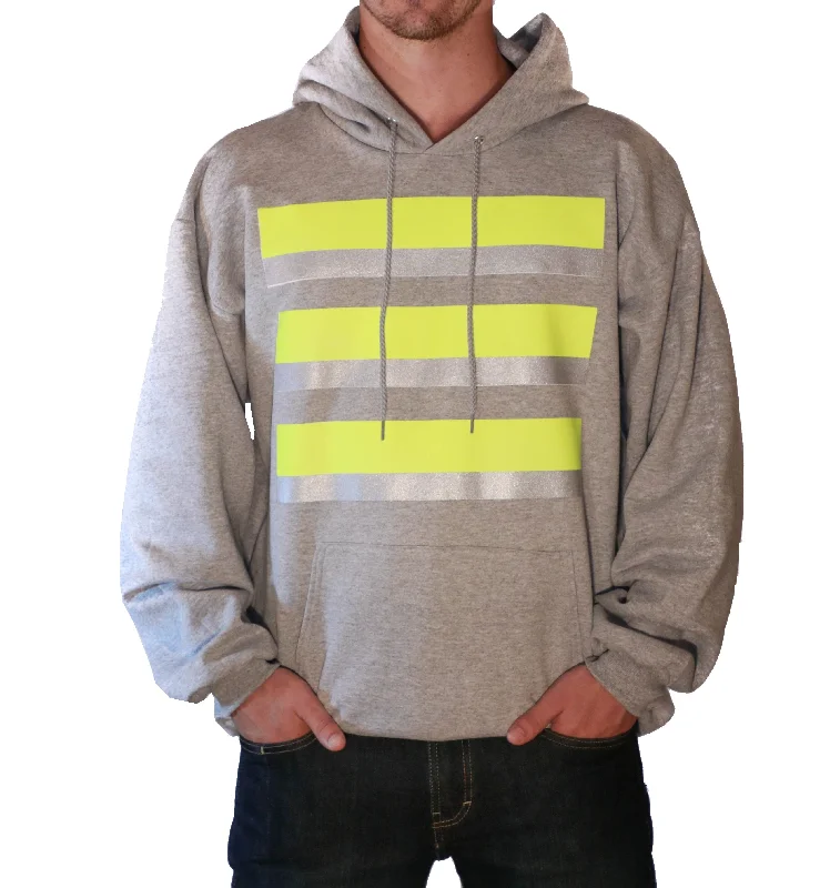 Men's Hoodies with Contrast Fabric PanelsWhistle Workwear Safety Hoodie_Athletic Heather Grey