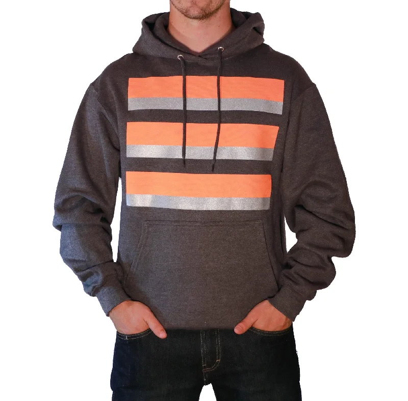 Men's Hoodies with Secret CompartmentsWhistle Workwear Safety Hoodie_Charcoal/Orange