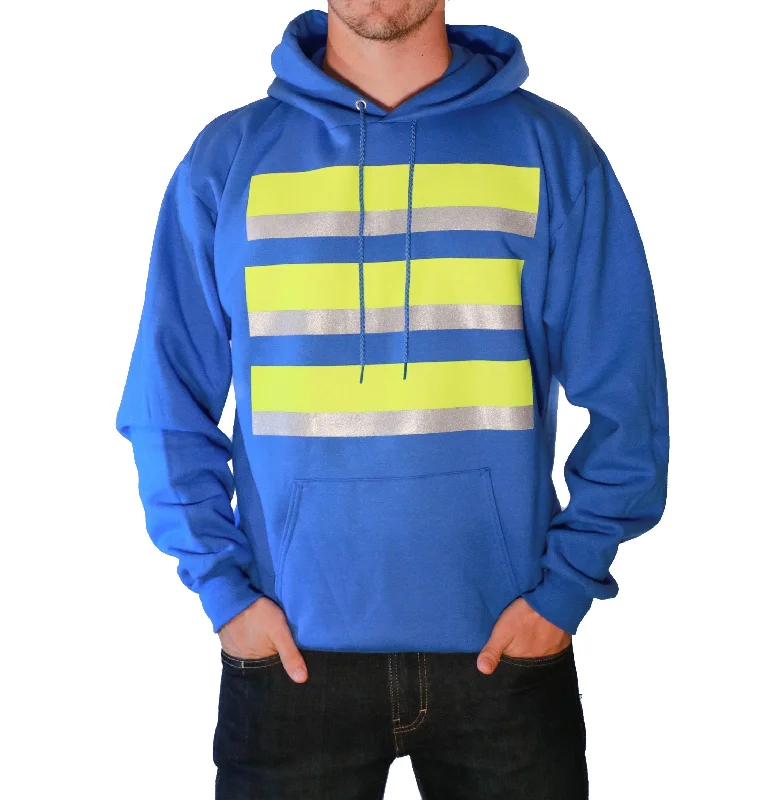 Men's Hoodies with Asymmetric ZippersWhistle Workwear Safety Hoodie_Royal