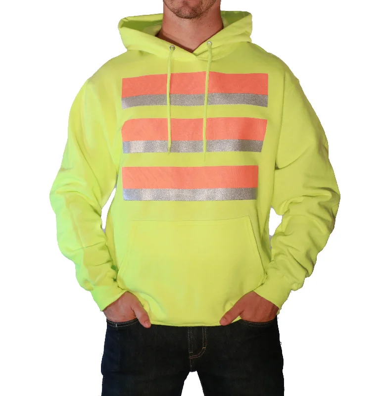 Men's Hoodies with Hidden PocketsWhistle Workwear Safety Hoodie_Safety Green