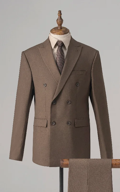 2 PIECE SUIT BROWN