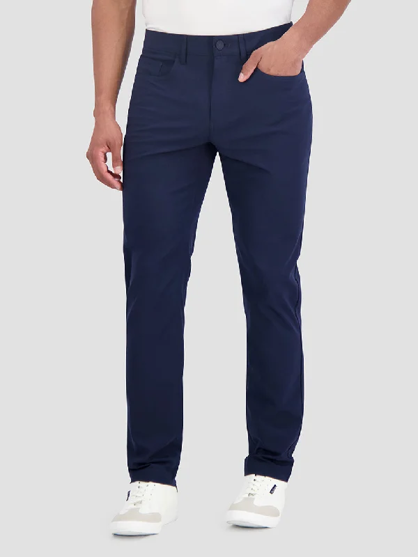 Men's Pants with Logo Embossments4Way Stretch Tech Pants Regular - Navy