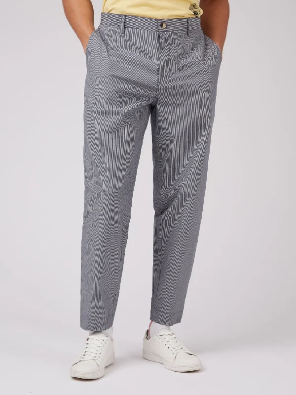 Men's Button-Fly Pants for a Traditional TouchB by Ben Sherman Cotton Taper Trousers