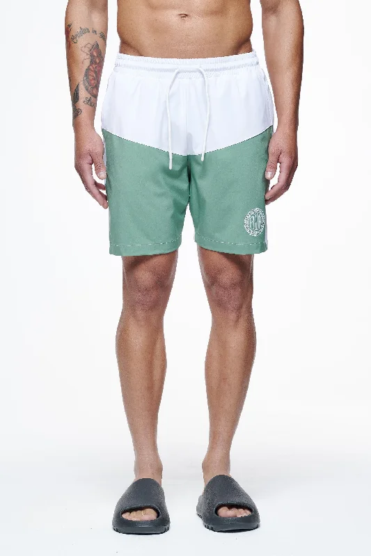 Baker Swim Shorts White Cypress Green