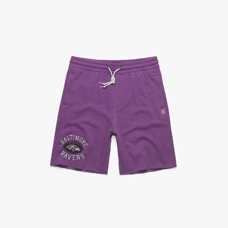 Men's Zippered Pants for SecurityBaltimore Ravens Pigskin Sweat Shorts