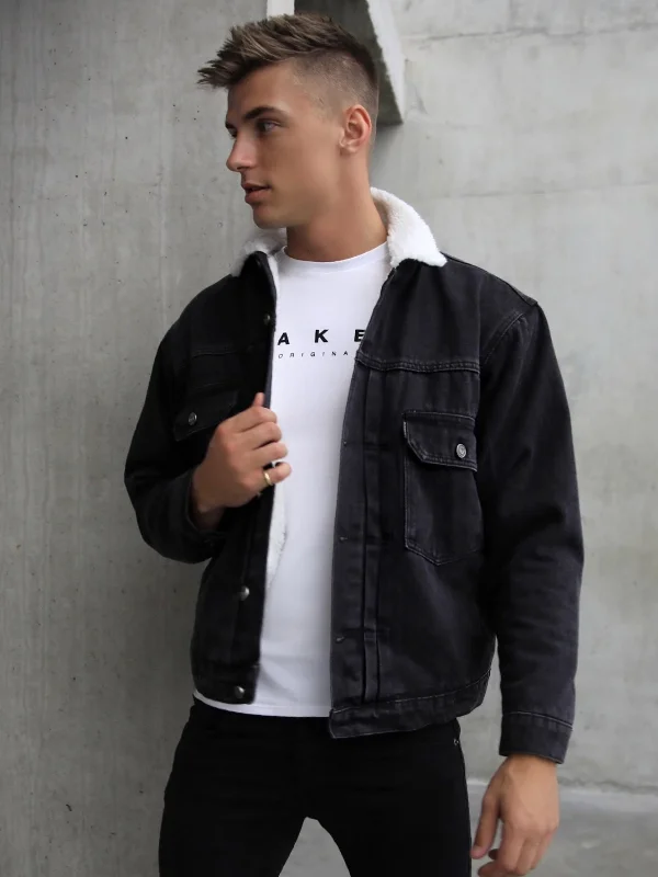 Men's Coats with Vintage StyleRaleigh Denim Jacket - Black