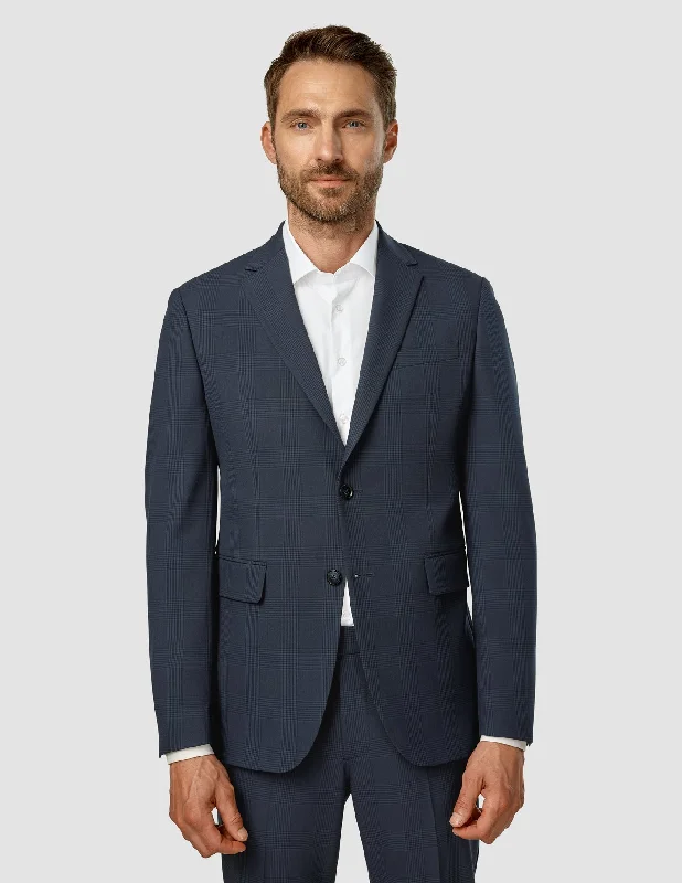 Essential Blazer Slim Dark Blue Check