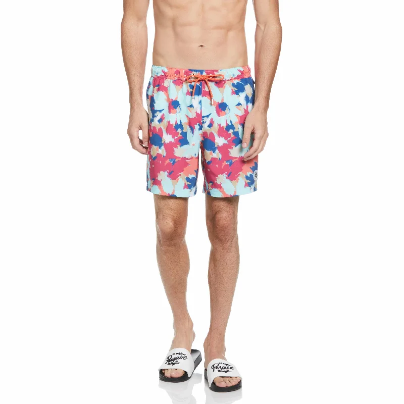 Abstract Floral Swim Shorts