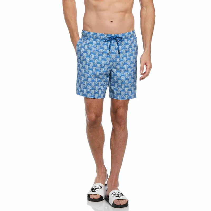 Geo Palm Print Swim Short