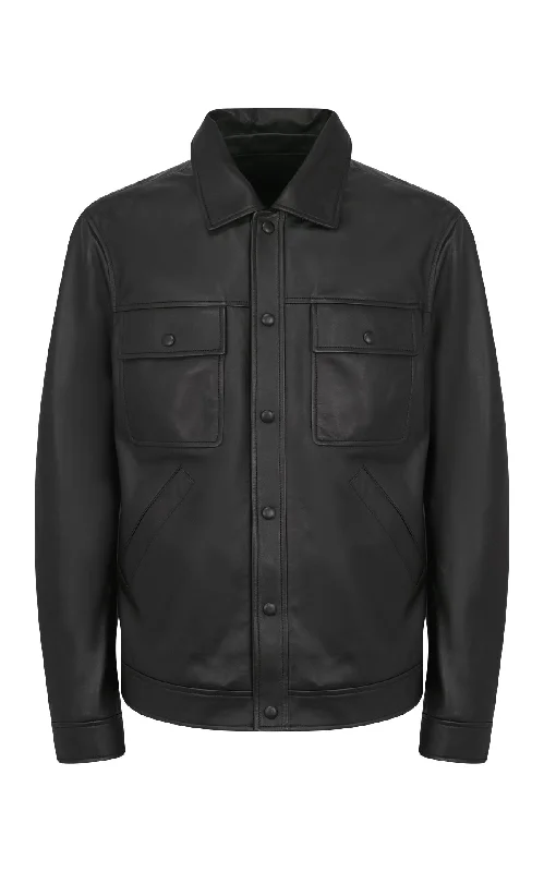 Men's Coats Made in the USALevy Jacket in Black Nappa Leather