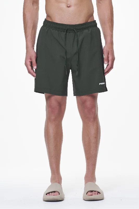 Logo Swim Shorts Dark Olive