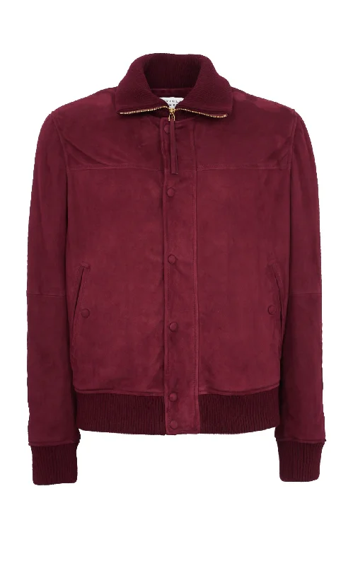 Men's Coats for LayeringMatthieu Jacket in Deep Bordeaux Suede