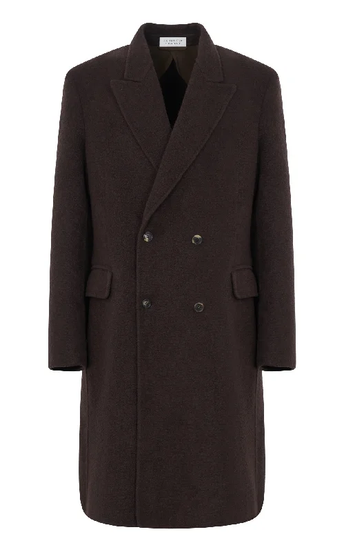 Men's Coats for Casual WearMcaffrey Coat in Chocolate Double-Face Recycled Cashmere