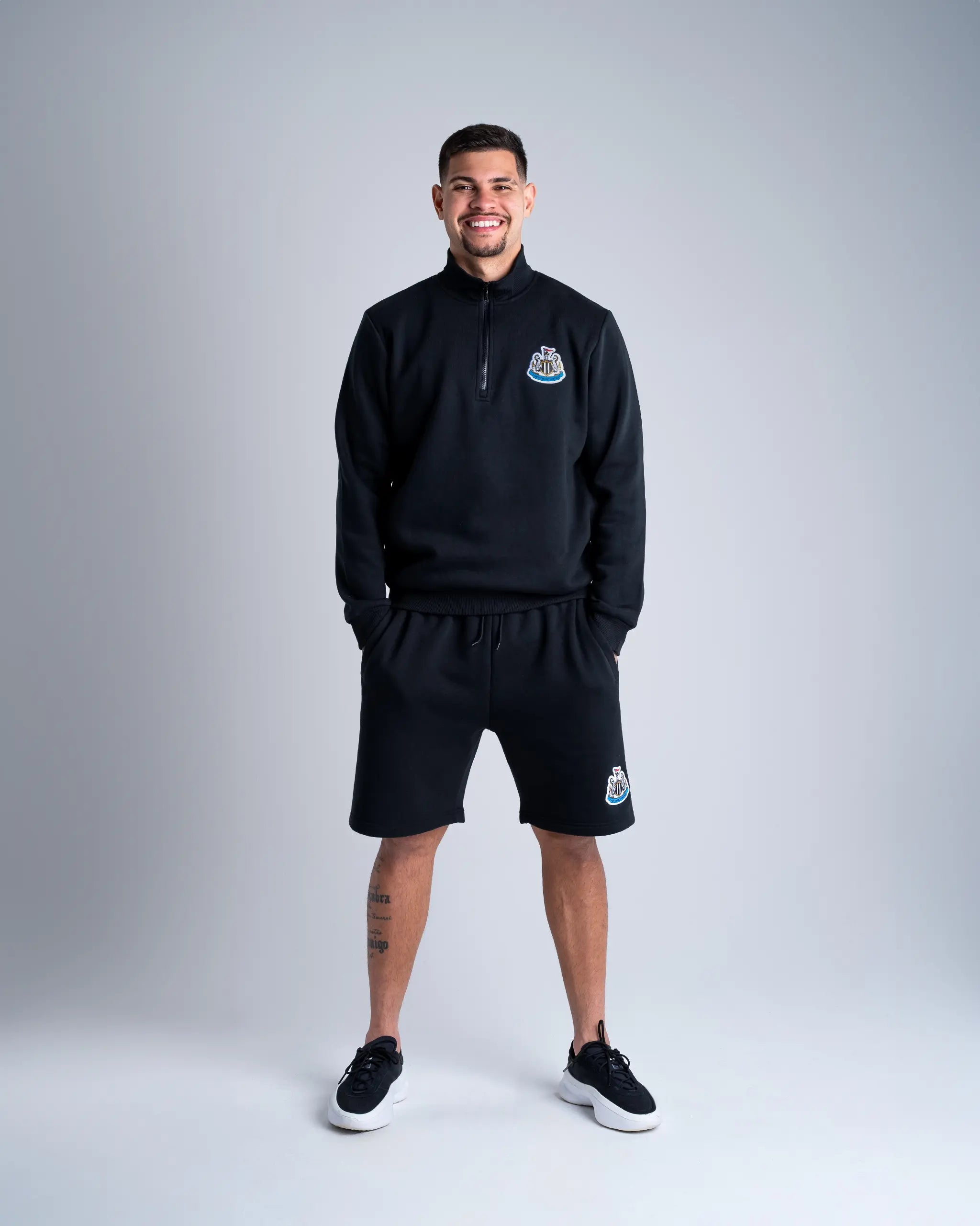 Men's Pants with Back PocketsNewcastle United Men's Black Terrace Fleece Shorts