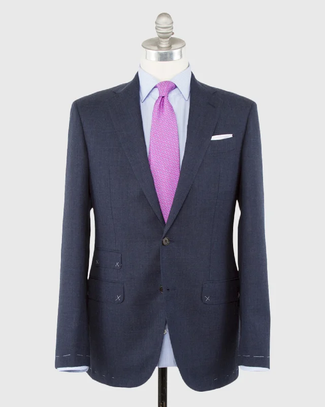 Men's Coats with Multi-Pocket DesignKincaid No. 3 Suit in Air Force Blue High-Twist