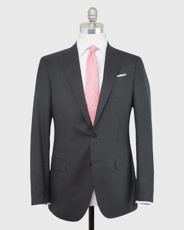 Cool Men's Pea CoatsKincaid No. 3 Suit in Charcoal Grey Sharkskin