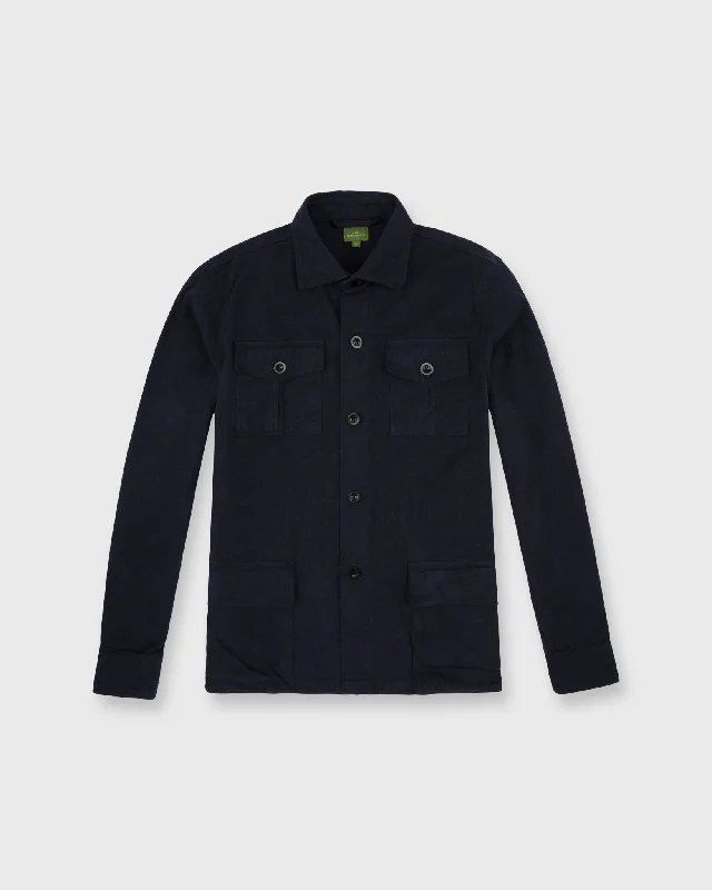 Men's Coats for BikingMilitary Jacket in Navy Flannel