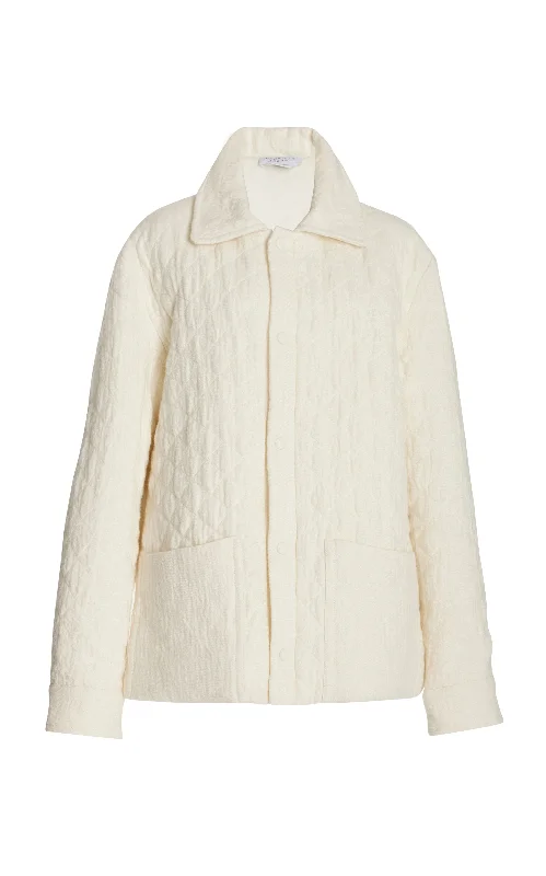 Men's Coats for Snowy WeatherSkye Paddock Jacket in Ivory Cashmere Linen