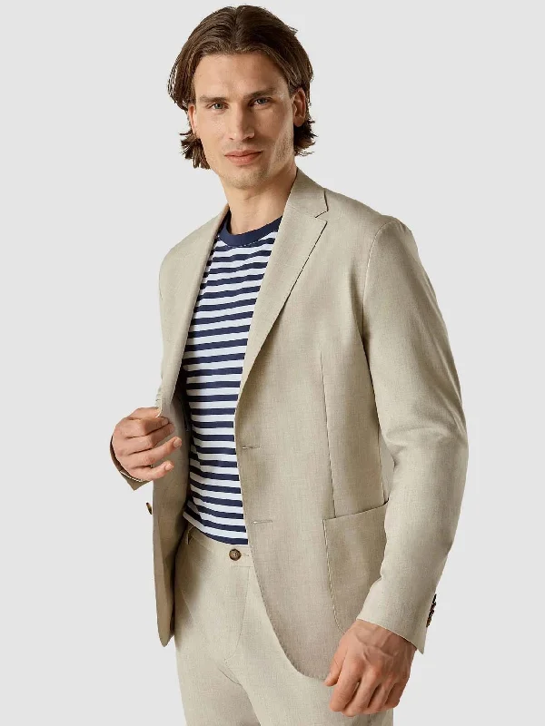 Tech Linen Blazer Sandshell