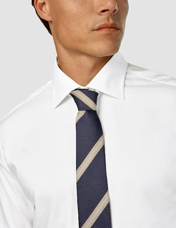 Tie Navy / Beige Stripe