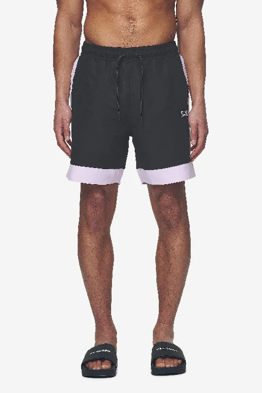 Vicente Swim Shorts Black Bubblegum