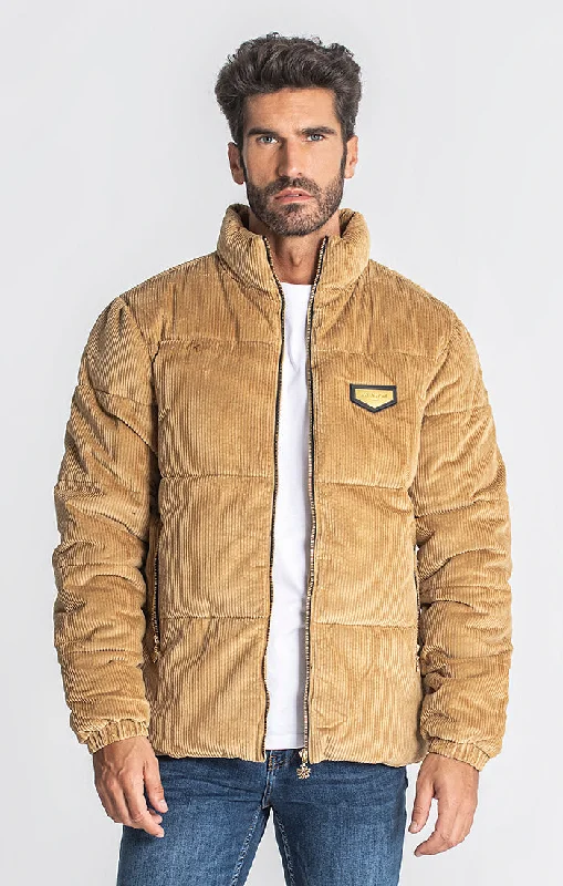 Men's Coats for TravelBeige Wales Corduroy Jacket