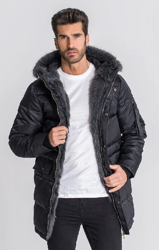 Men's Coats with Synthetic InsulationBlack iD Coat