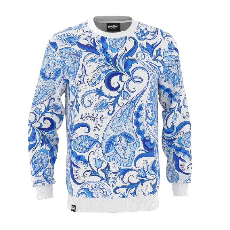 All-Season Comfortable Men's SportswearBlue Garden Sweatshirt