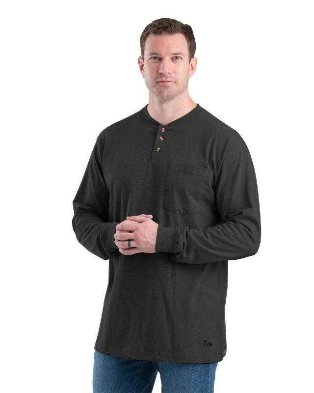 Men's Shirts with French CuffsHeavyweight Long Sleeve Henley