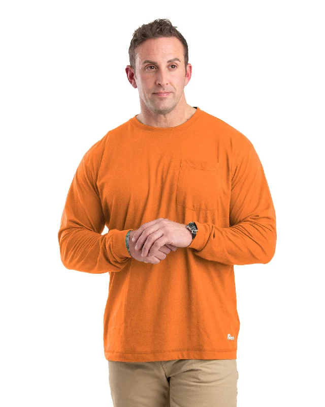 Men's Shirts with Cowl NecksPerformance Long Sleeve Pocket Tee