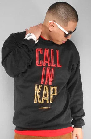 Trendy Men's SportswearColin Kaepernick X Adapt :: Call In Kap (Men's Black Crewneck Sweatshirt)