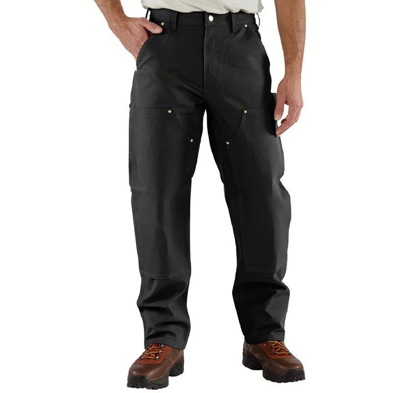 Men's Running Pants for ExerciseCarhartt Men's Firm Duck Double-Front Work Dungaree_Black