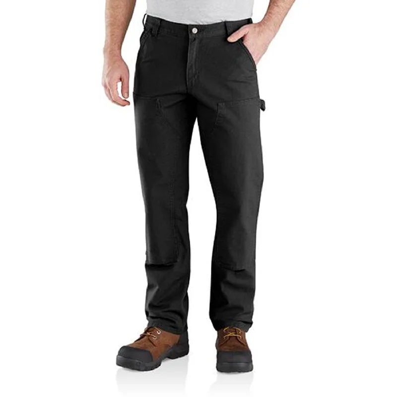 Men's Pants with Side PocketsCarhartt Men's Rugged Flex® Relaxed Fit Double-Front Duck Pant_Black